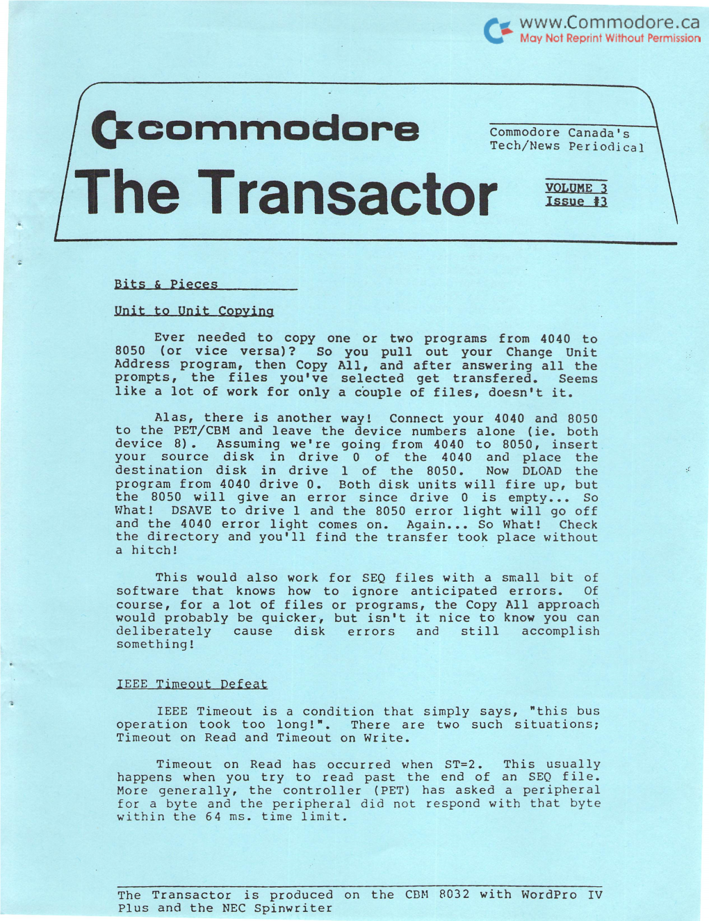 The Transactor Issue