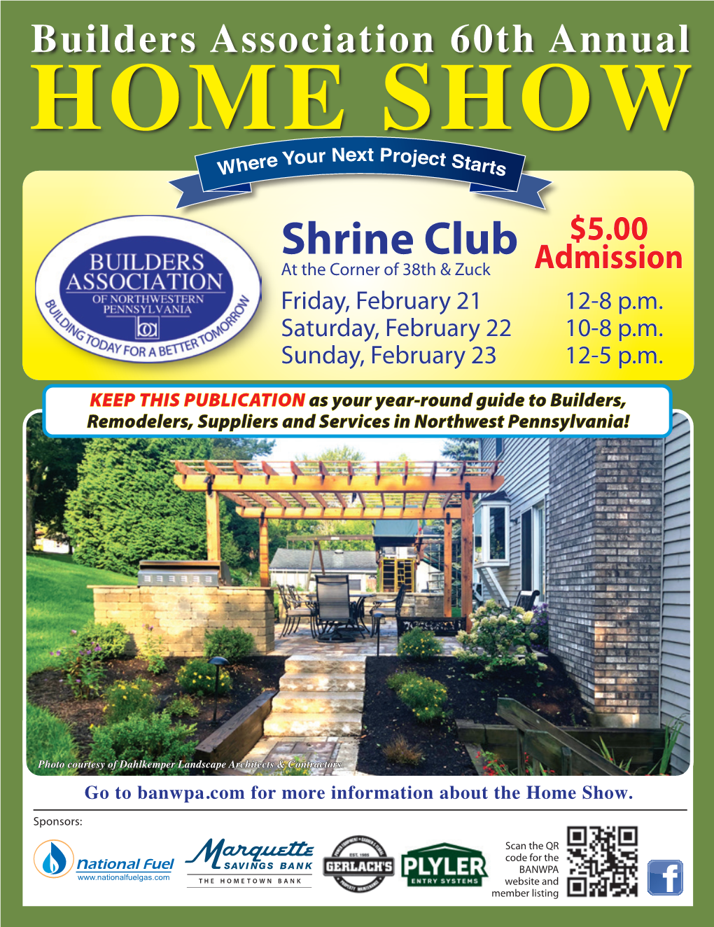 Shrine Club $5.00 at the Corner of 38Th & Zuck Admission Friday, February 21 12-8 P.M