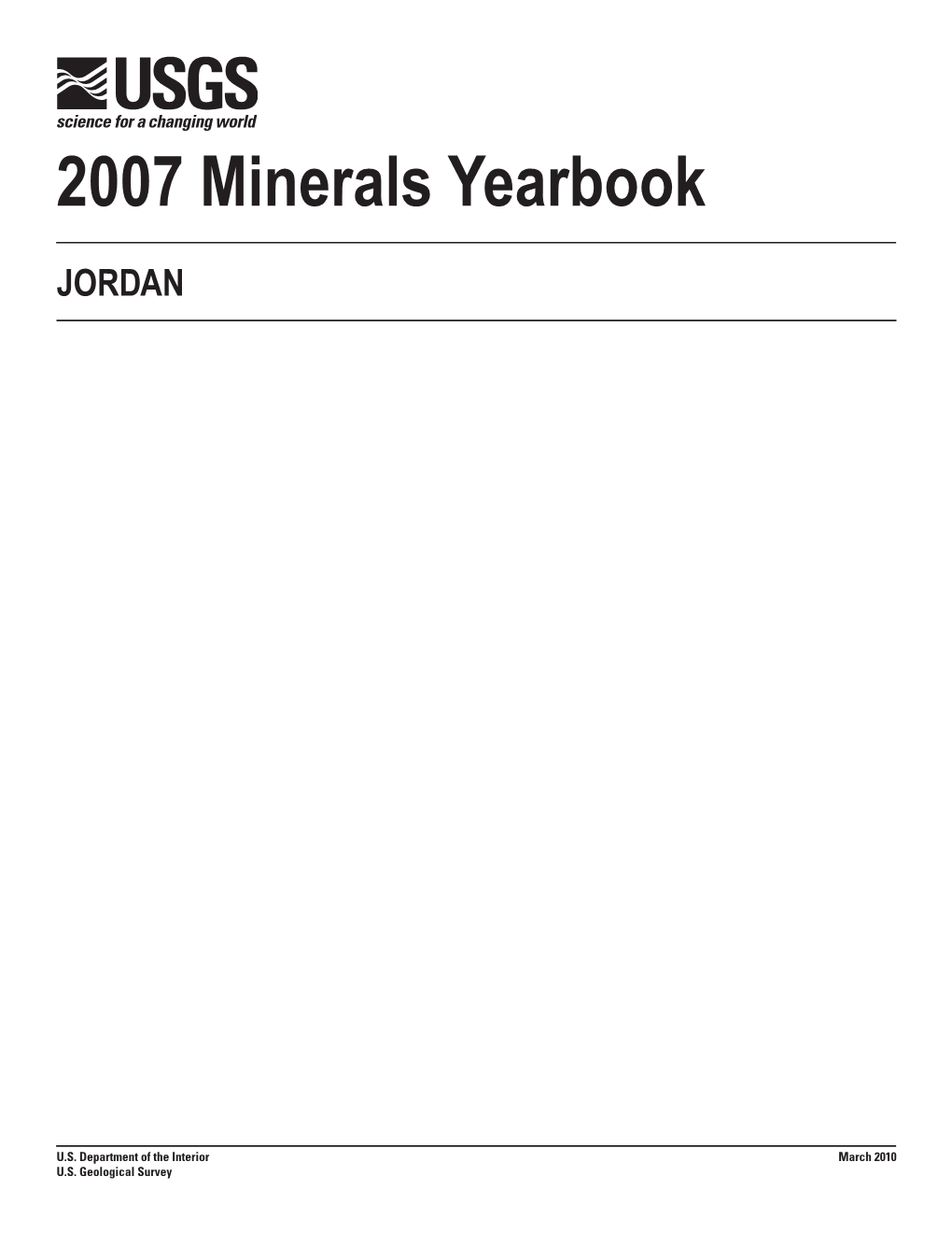 The Mineral Industry of Jordan in 2007