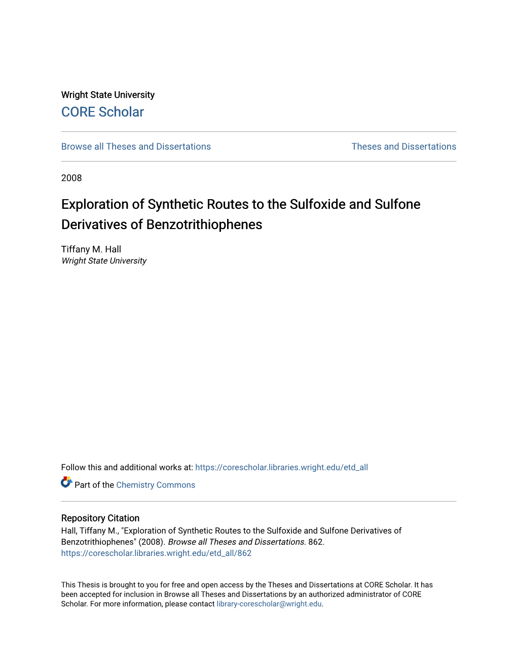 Exploration of Synthetic Routes to the Sulfoxide and Sulfone Derivatives of Benzotrithiophenes