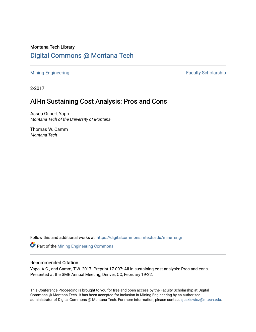 All-In Sustaining Cost Analysis: Pros and Cons