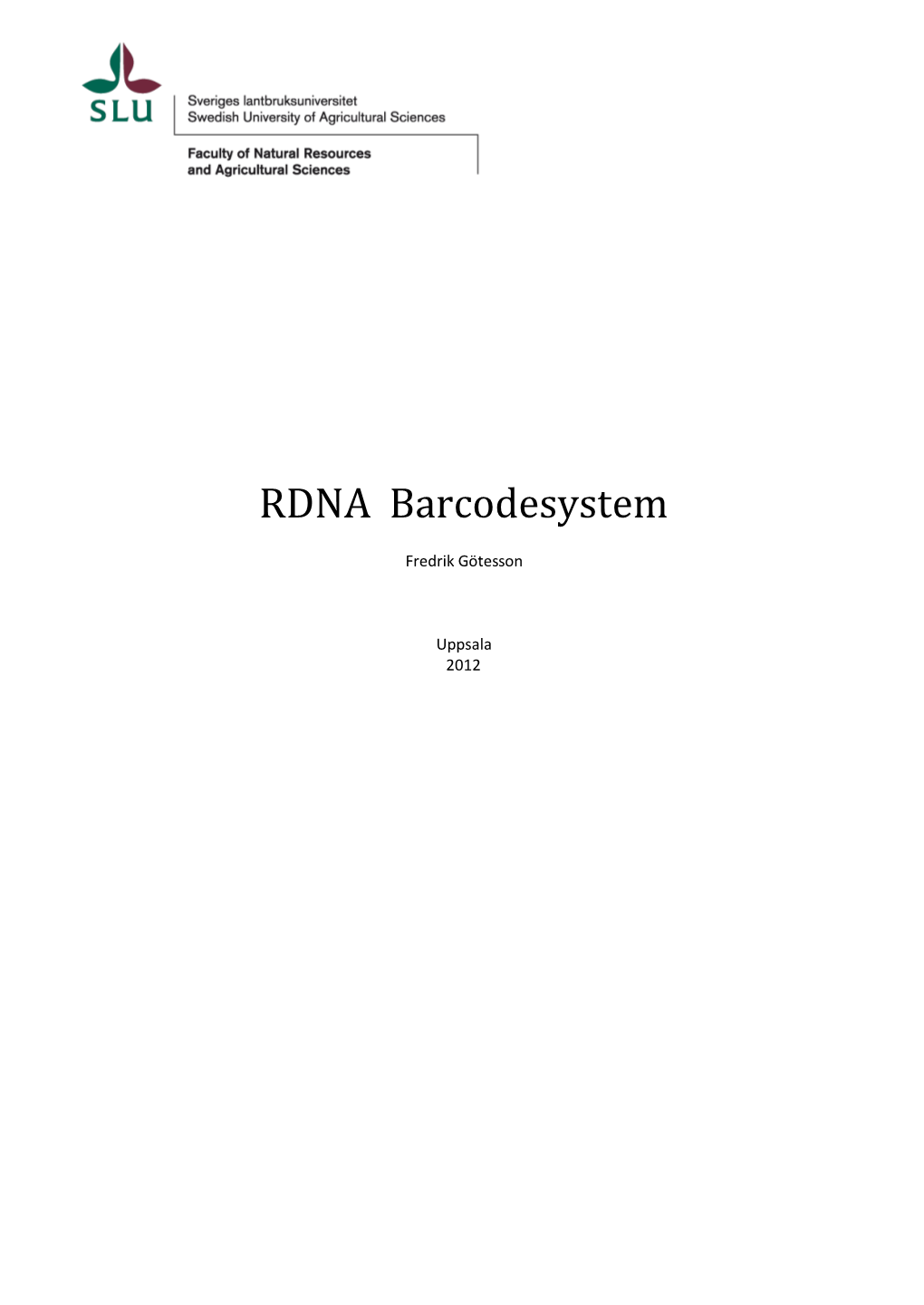 RDNA Barcodesystem