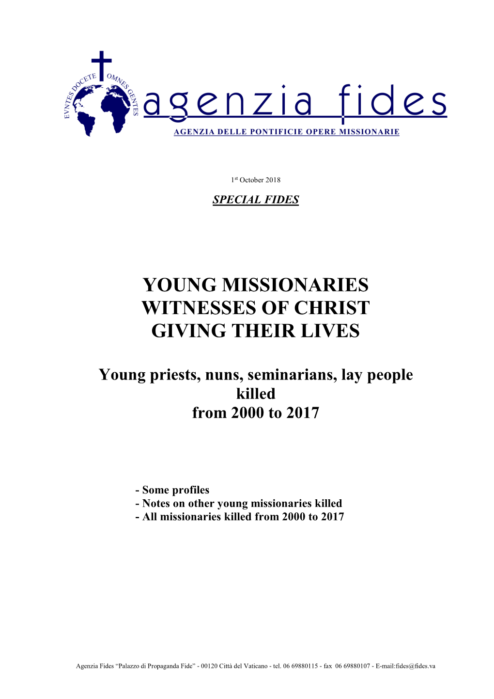 Young Missionaries Witnesses of Christ Giving Their Lives