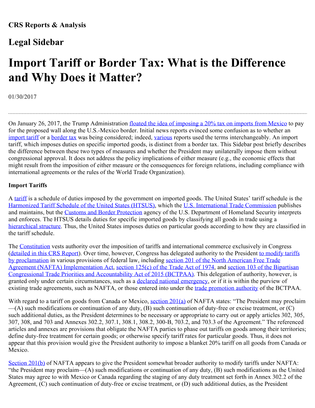 Import Tariff Or Border Tax: What Is the Difference and Why Does It Matter?