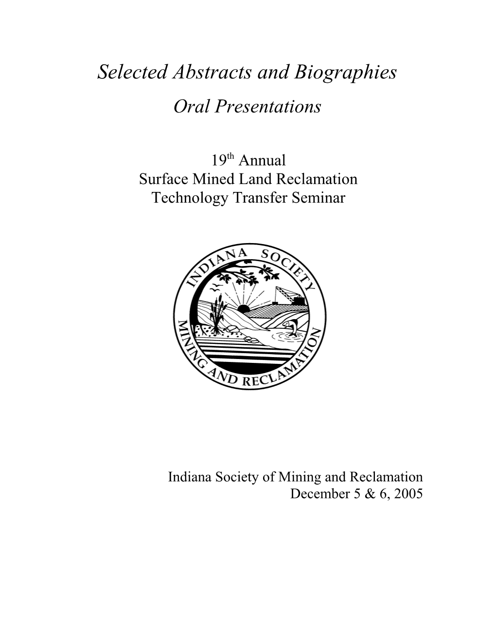 Indiana Society of Mining and Reclamation s1