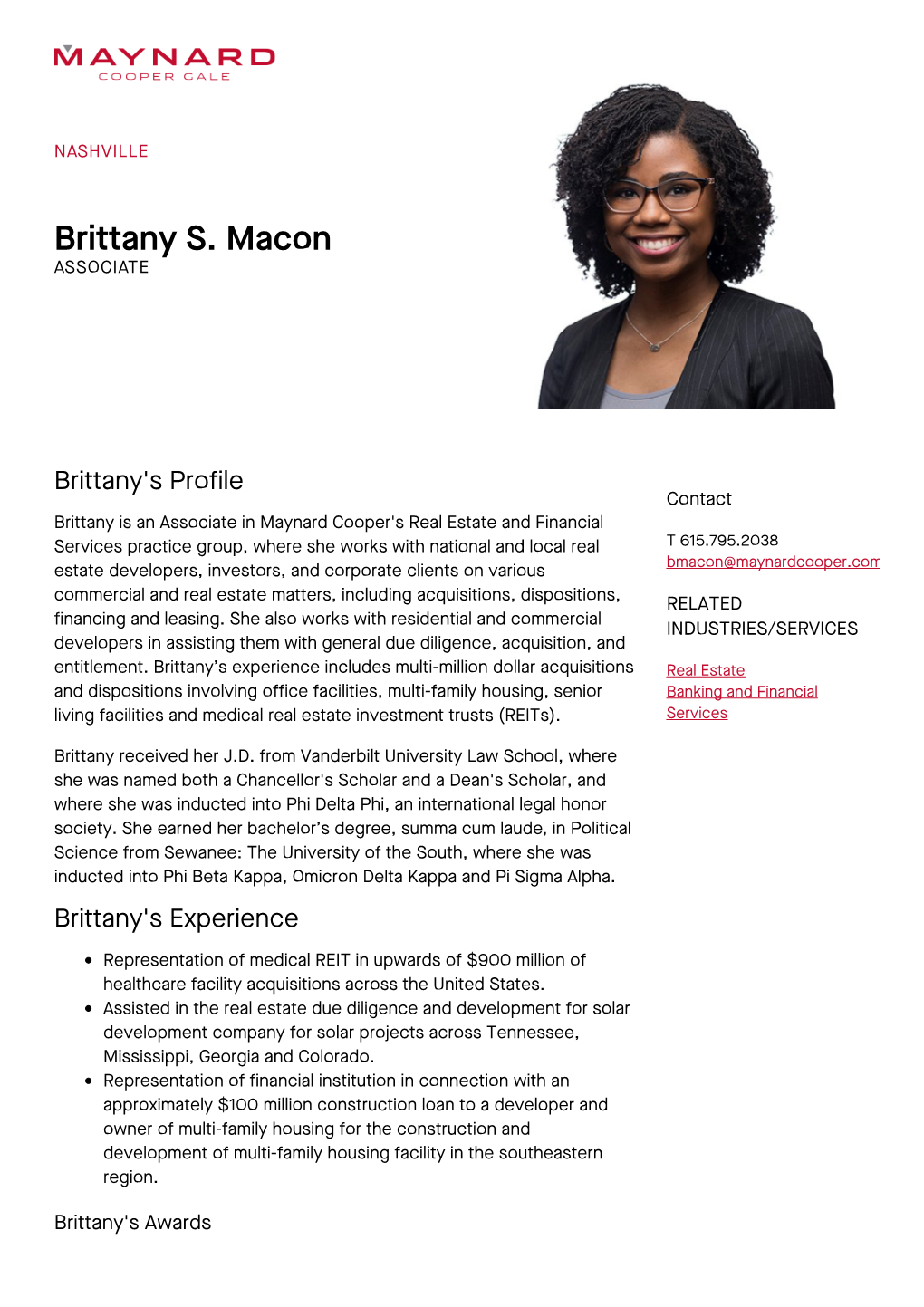 Brittany S. Macon ASSOCIATE