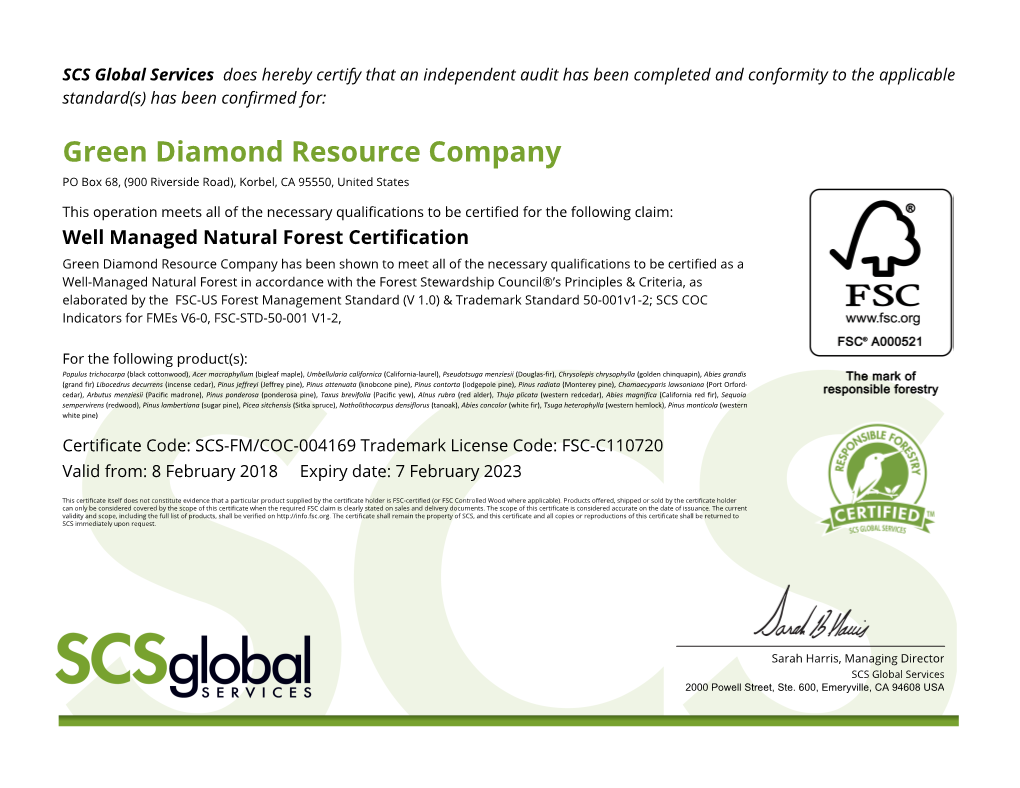 Forest Management Certification