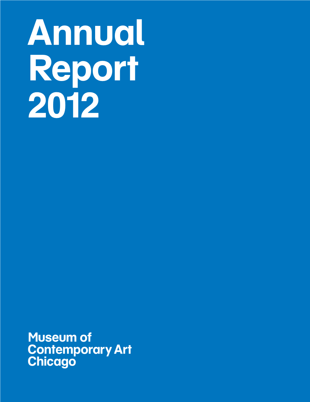 MCA Annual Report 2012 Contents