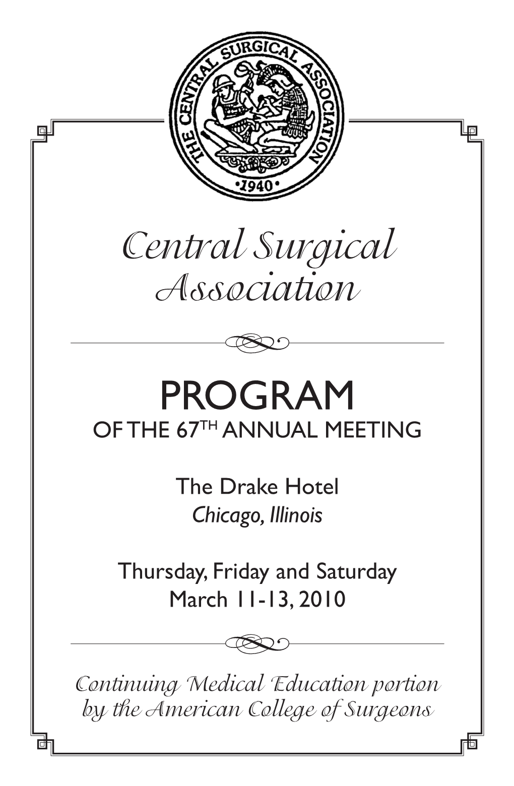 Central Surgical Association PROGRAM