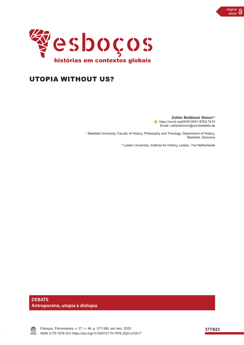 Utopia Without Us?