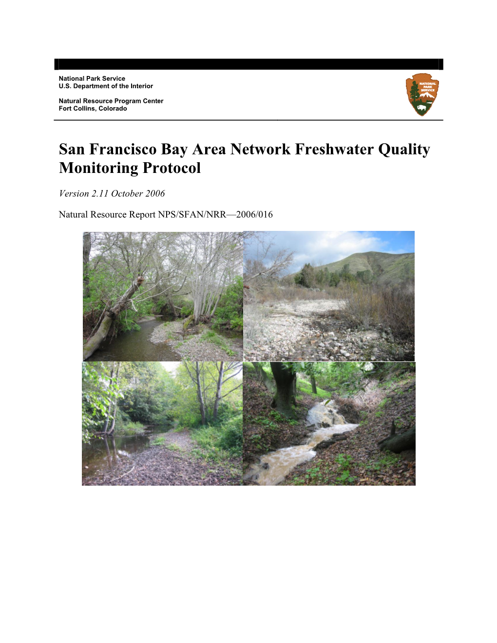 San Francisco Bay Area Network Freshwater Quality Monitoring Protocol