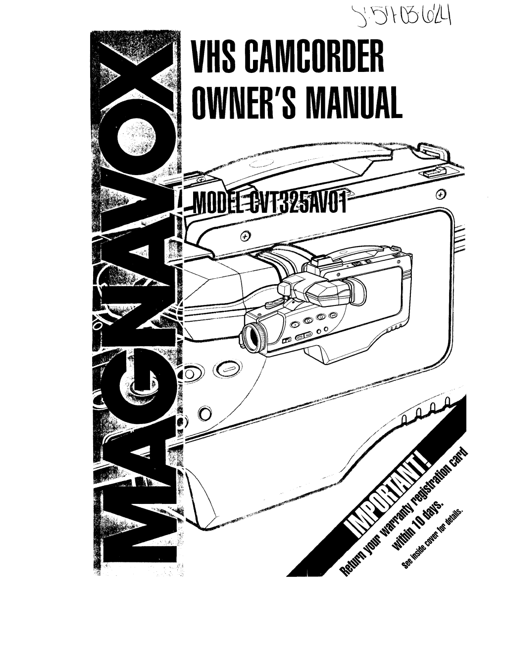 VHSCAMCOROER OWHER'smahual MAGNAVOX Smart.Very Smart
