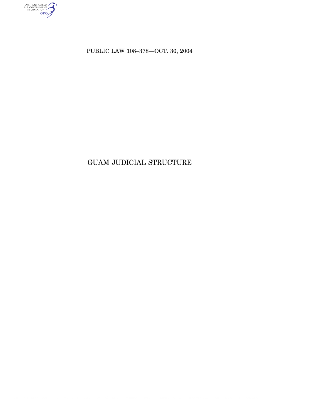 Guam Judicial Structure
