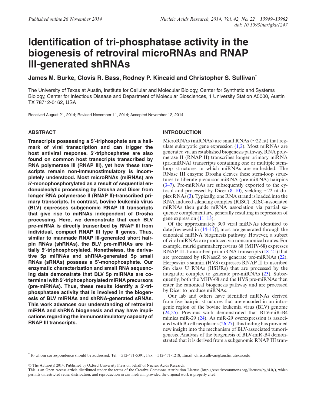 Identification of Tri-Phosphatase Activity in the Biogenesis Of