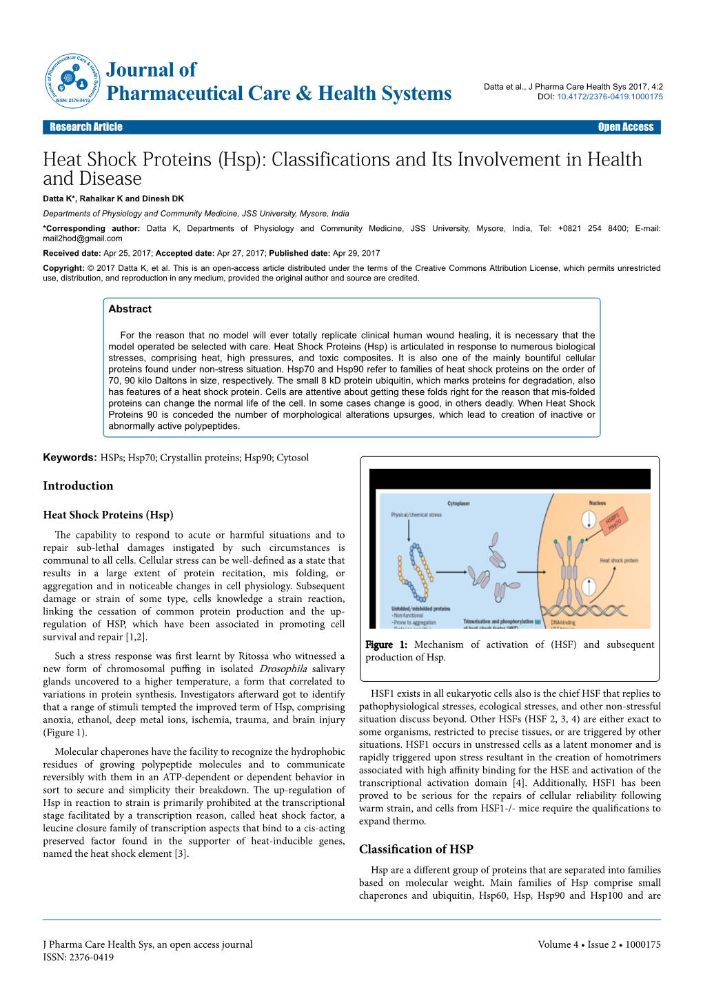 Heat Shock Proteins