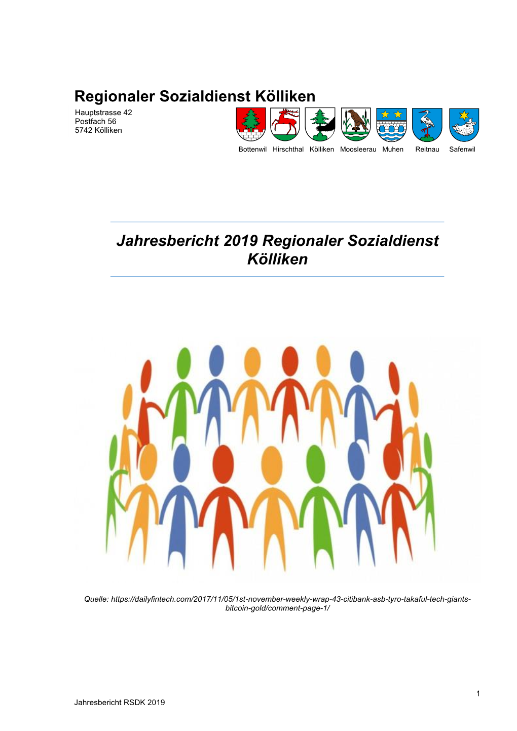 Jahresbericht 2019 Regionaler Sozialdienst Kölliken