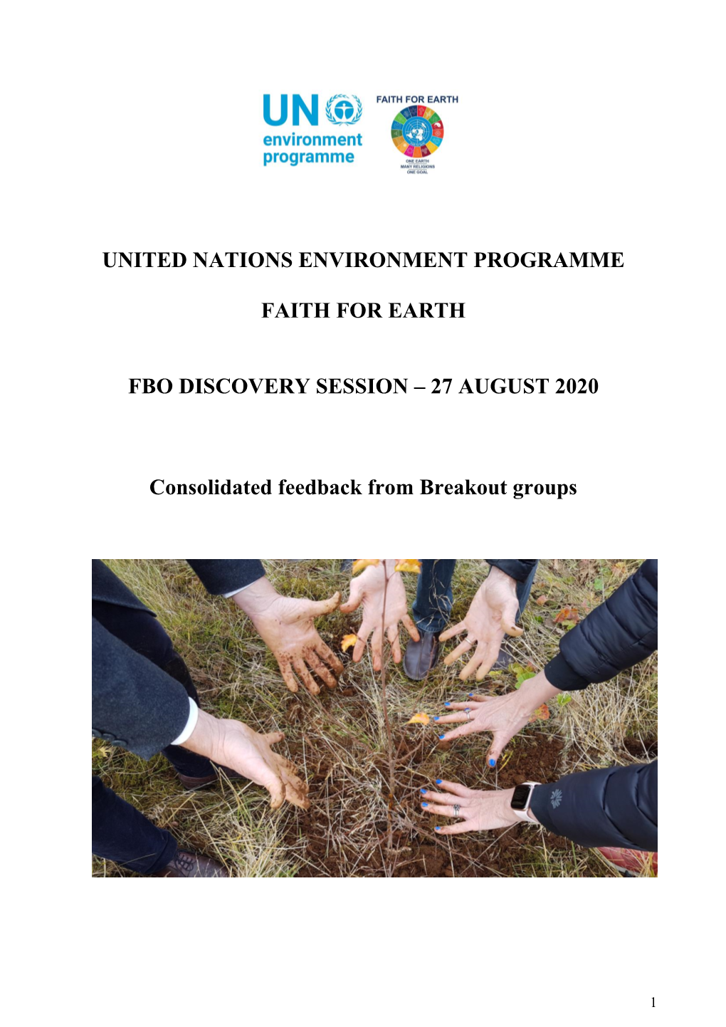 United Nations Environment Programme Faith for Earth
