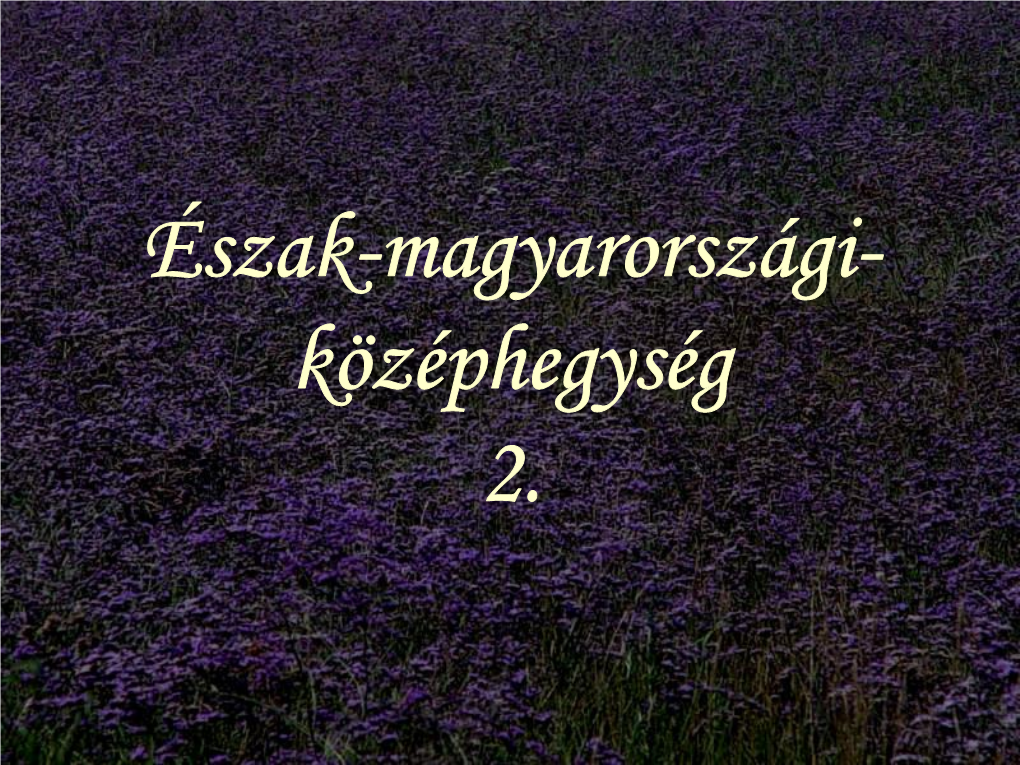 Észak-Magyarországi-Középhegység 2