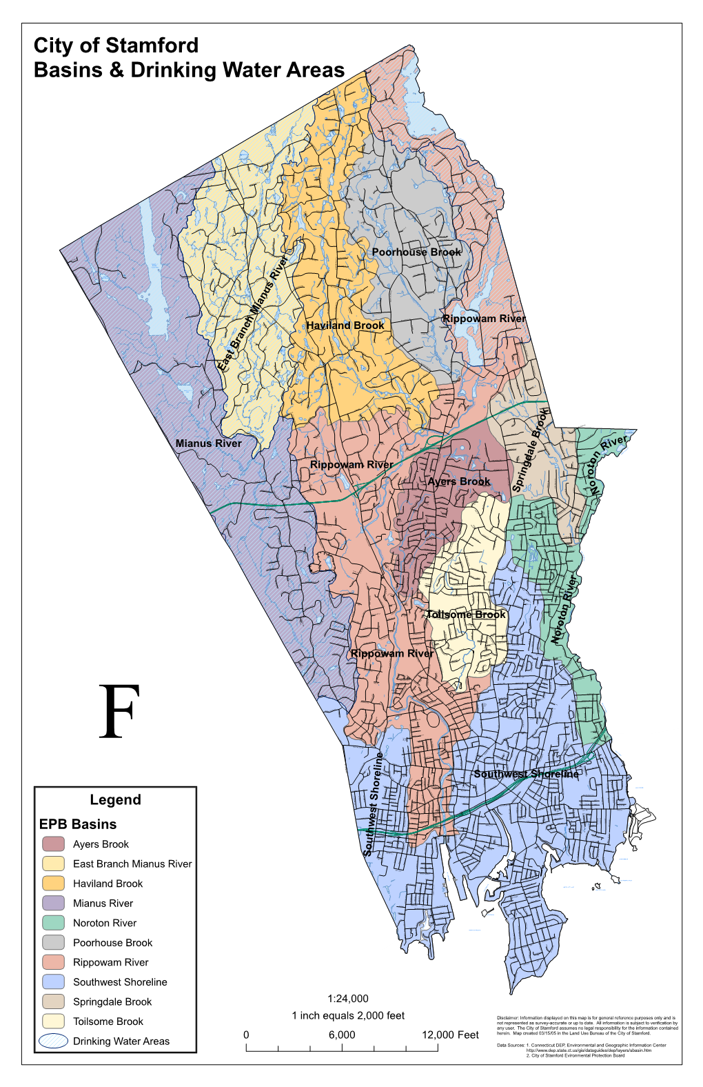 City of Stamford Basins & Drinking Water Areas