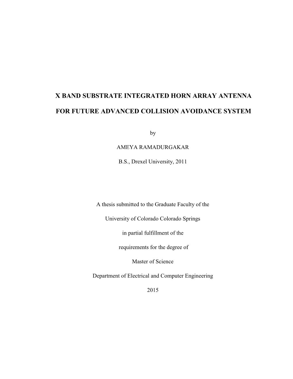 X Band Substrate Integrated Horn Array Antenna For