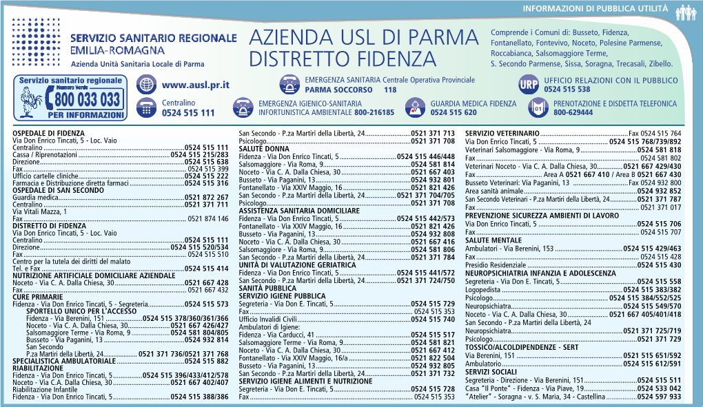 Azienda Usl Di Parma Distretto Fidenza