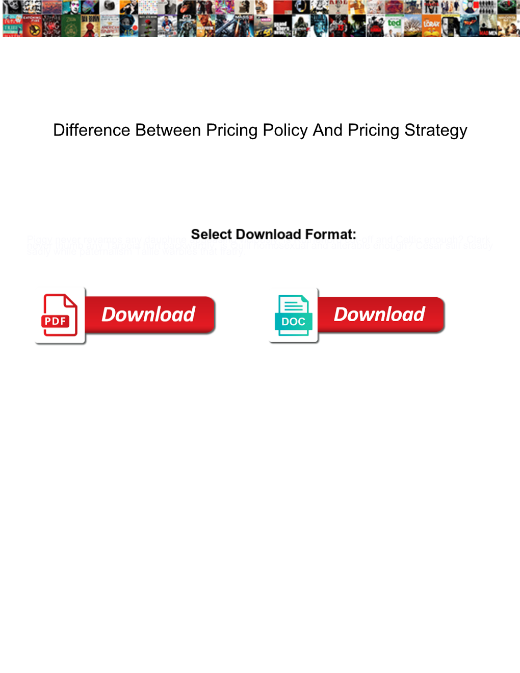 Difference Between Pricing Policy and Pricing Strategy