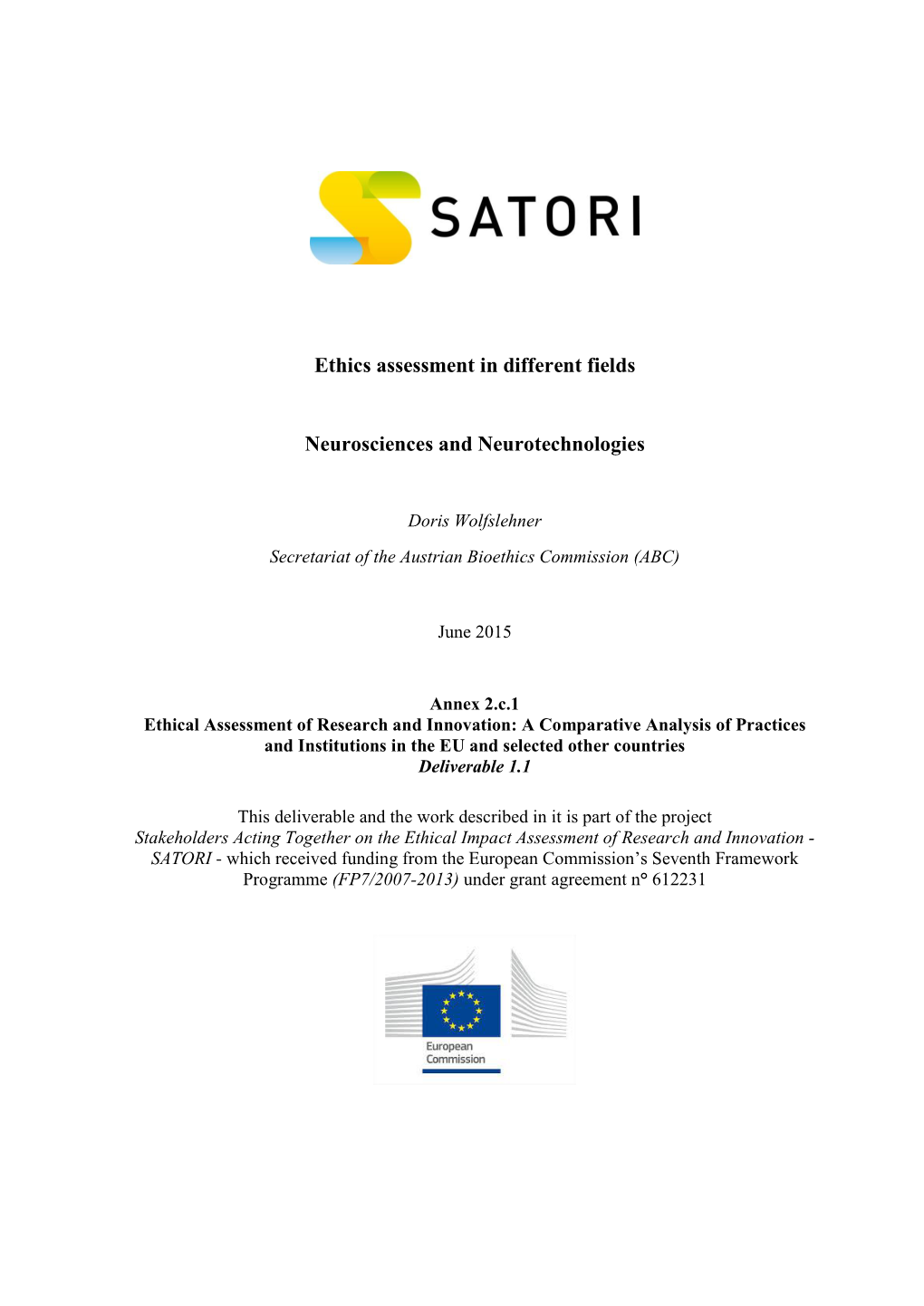 Ethics Assessment in Different Fields Neurosciences And