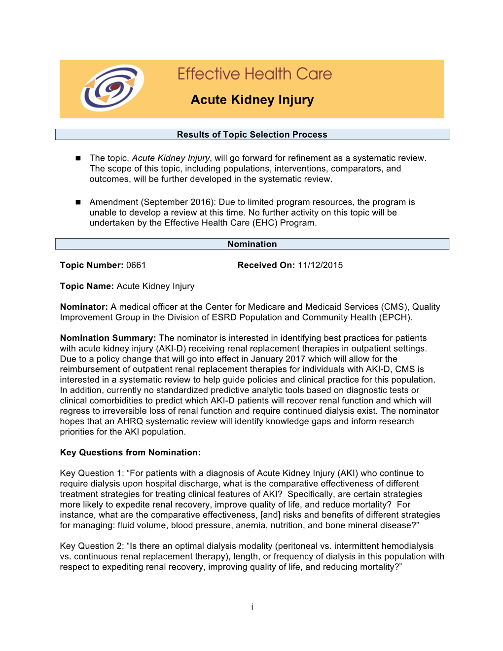 Acute Kidney Injury