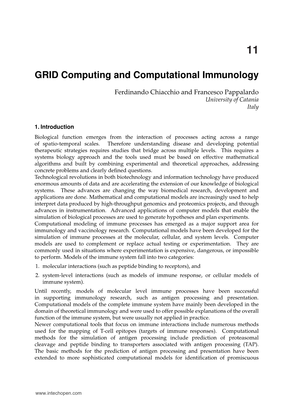 GRID Computing and Computational Immunology