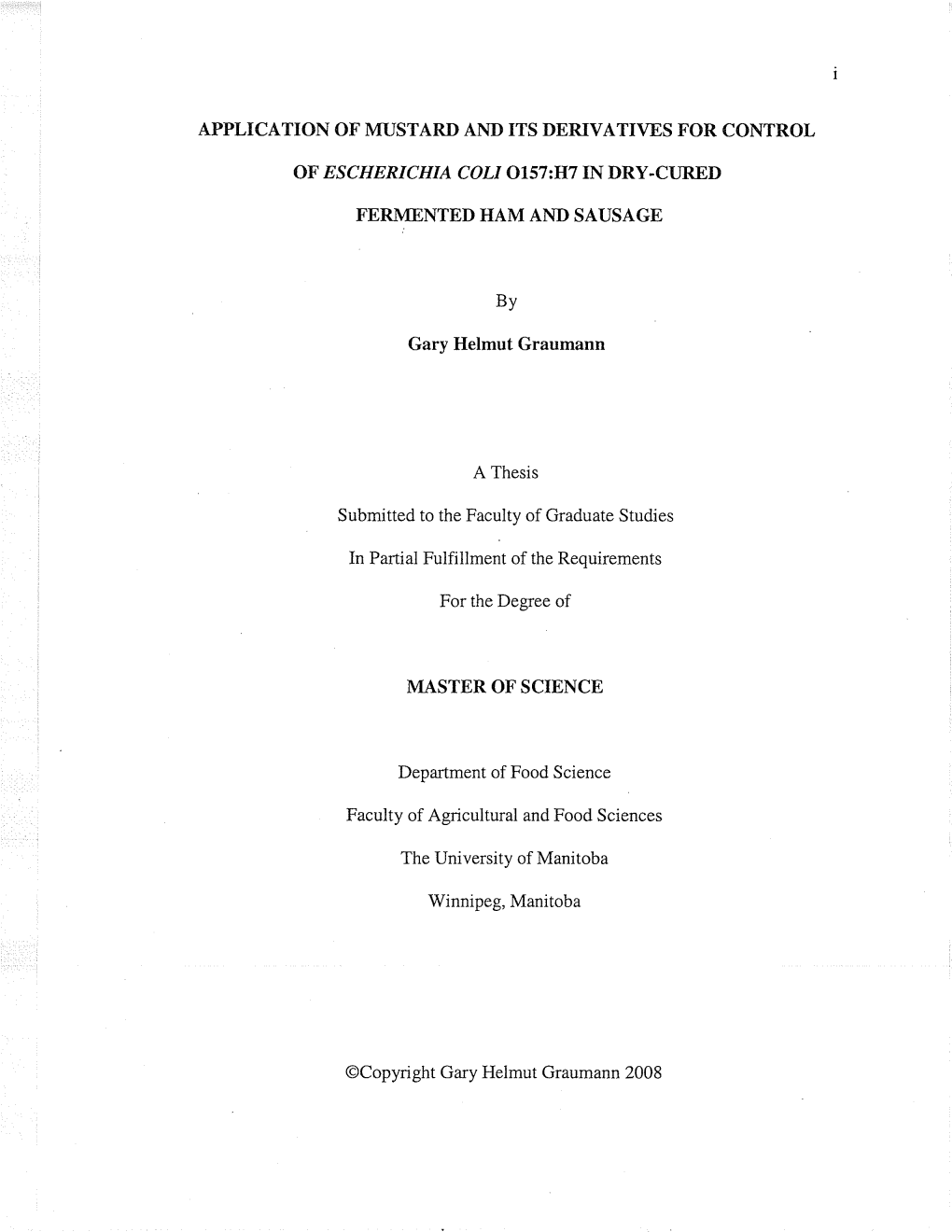 Application of Mustard and Its Derivativbs for Control