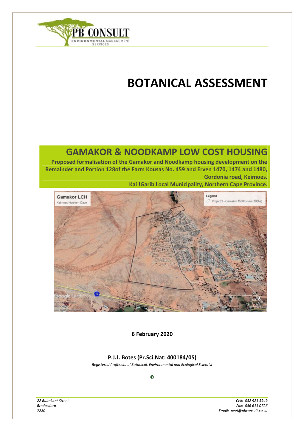 Appendix 6A Botanical Impact Assessment Gamakor Housing