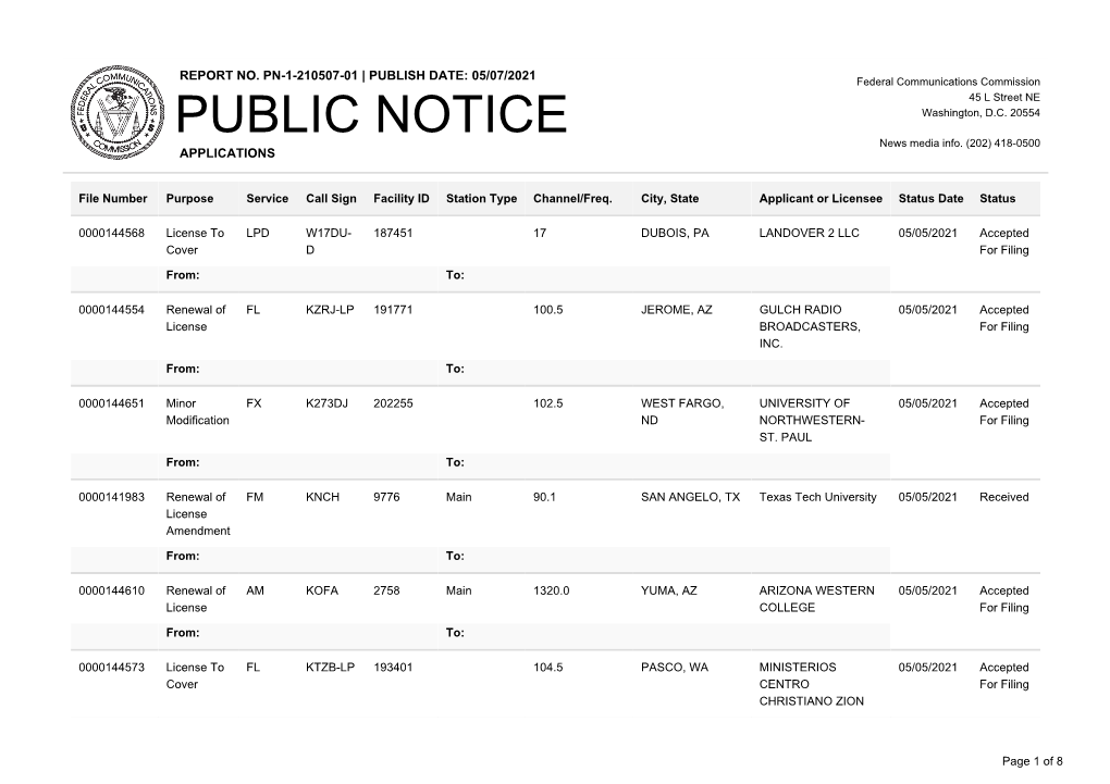 Public Notice >> Licensing and Management System Admin >>