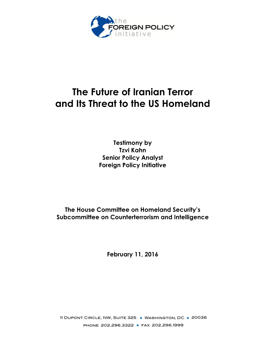 The Future of Iranian Terror and Its Threat to the US Homeland