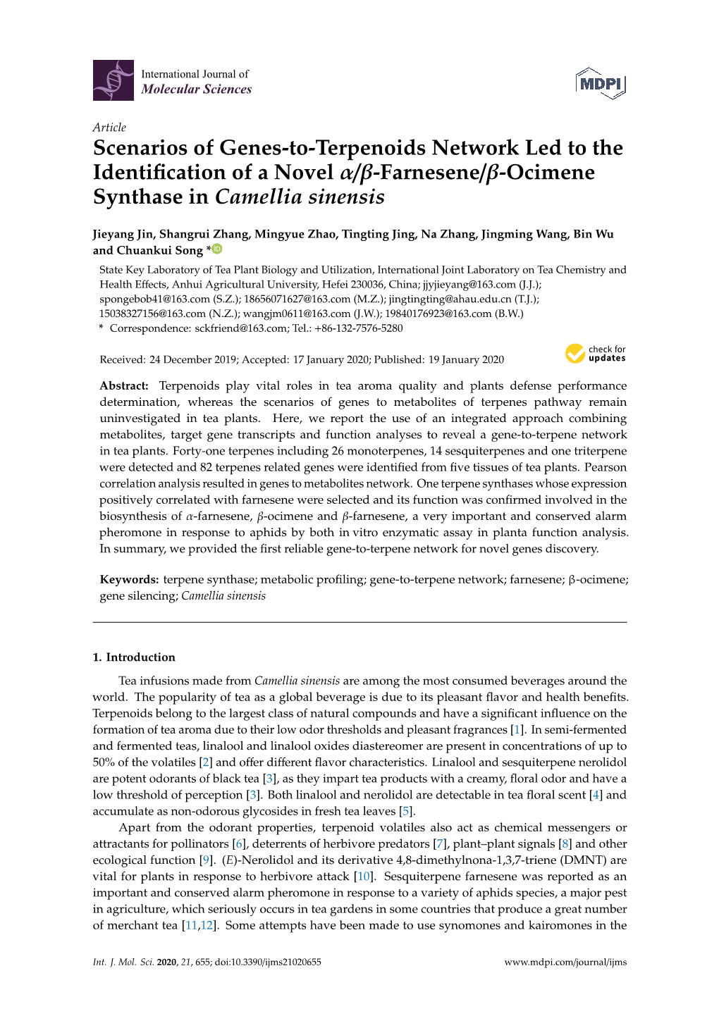 Scenarios of Genes-To-Terpenoids Network Led to the Identification Of