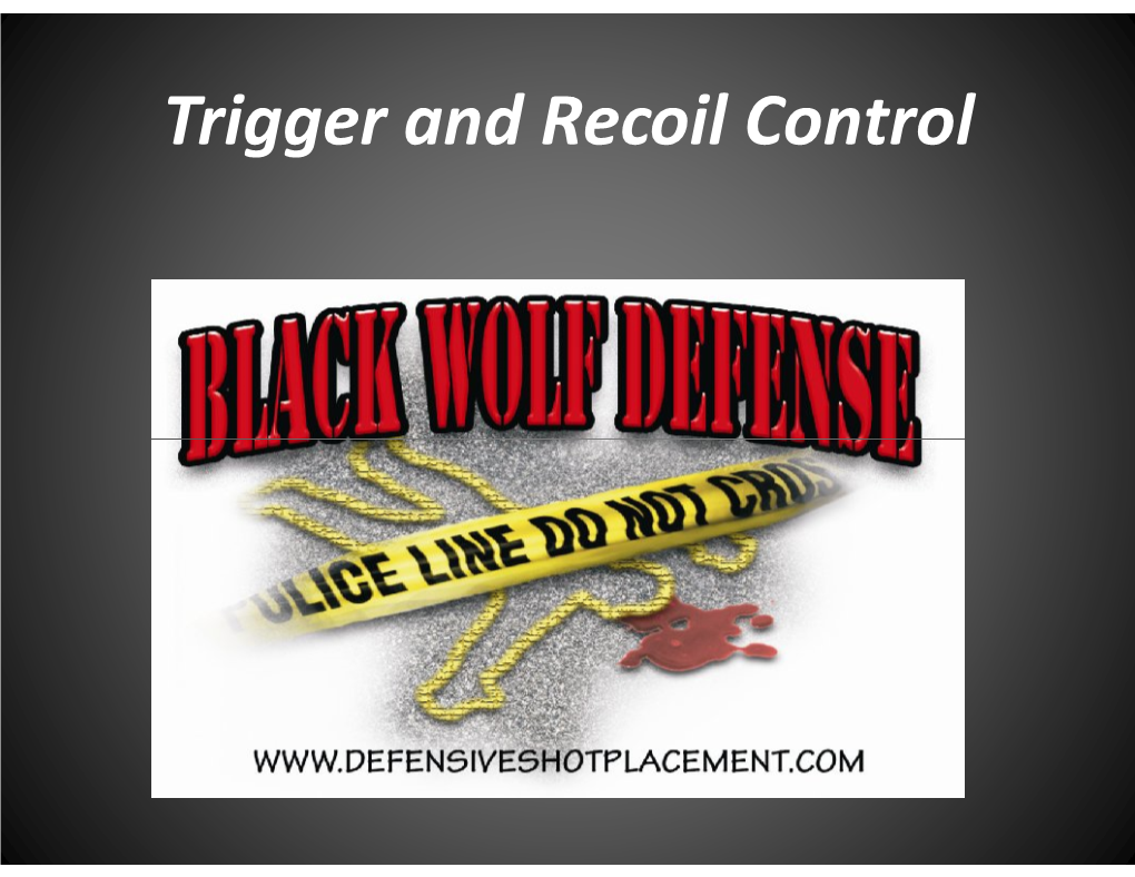 Trigger and Recoil Control