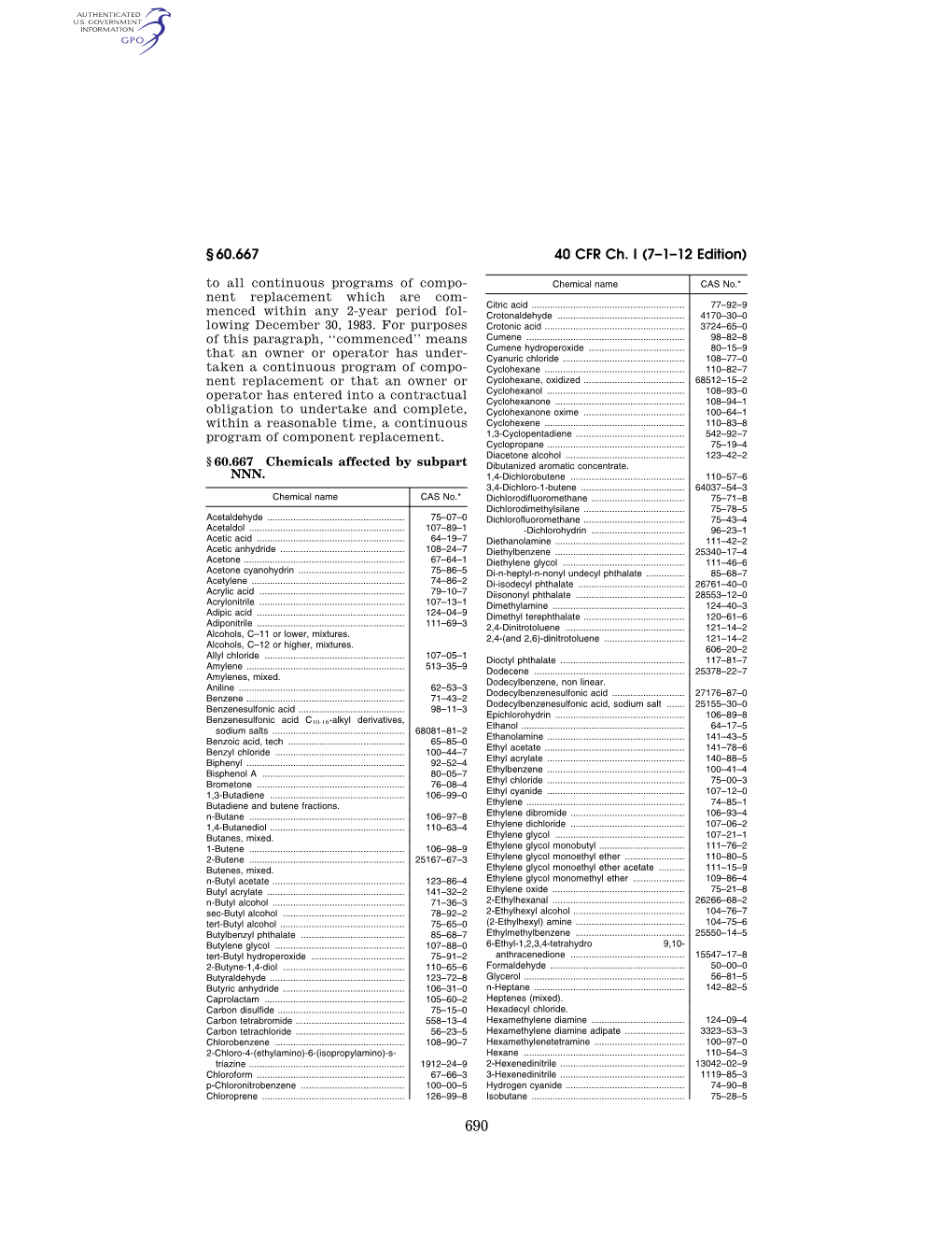 40 CFR Ch. I (7–1–12 Edition) § 60.667