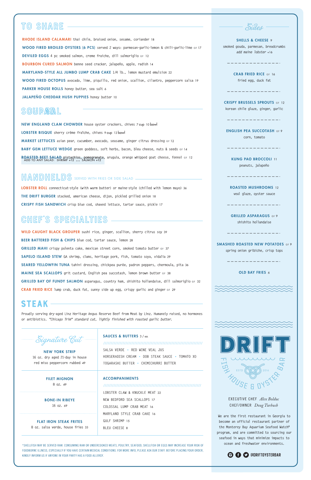 Download Dinner Menu