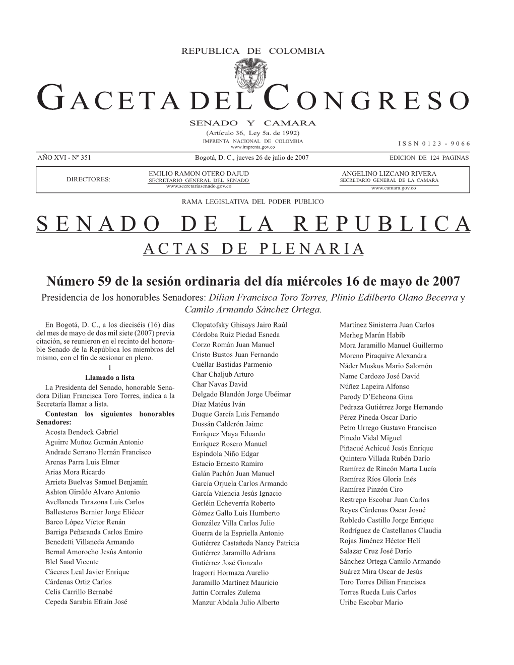 G Aceta Del Congreso