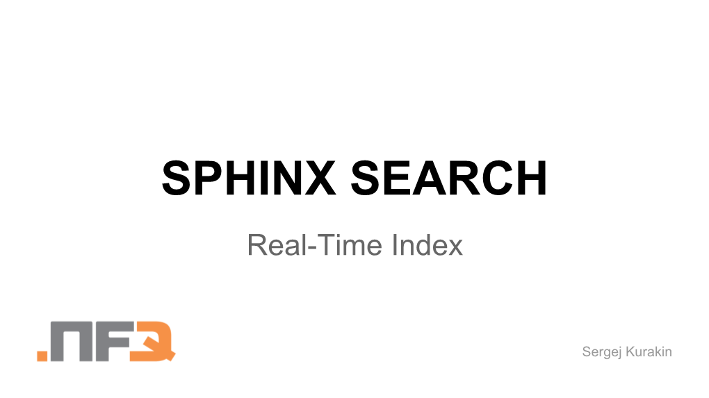 SPHINX SEARCH Real-Time Index
