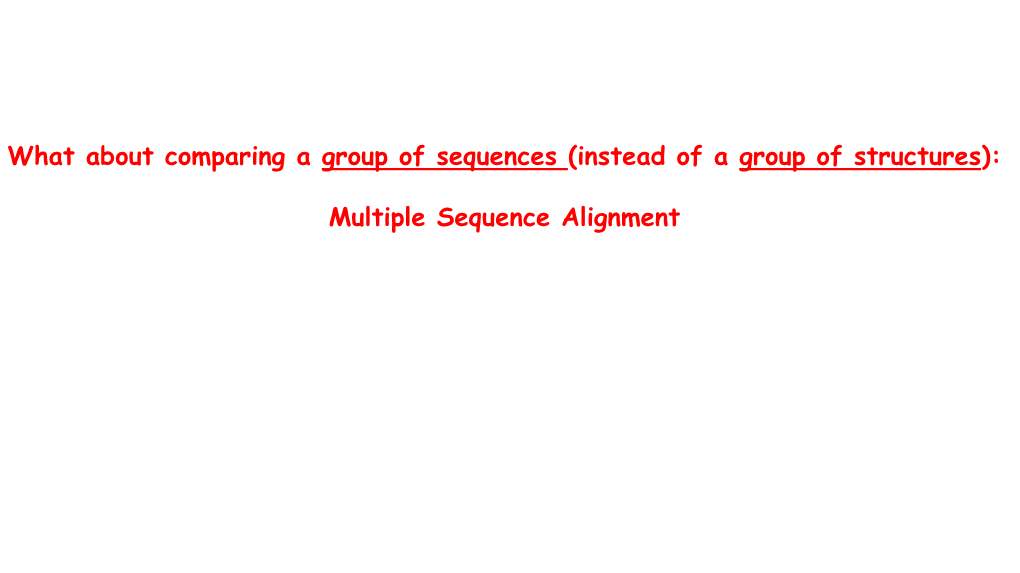 Sequence Alignment What Is a Multiple Alignment?