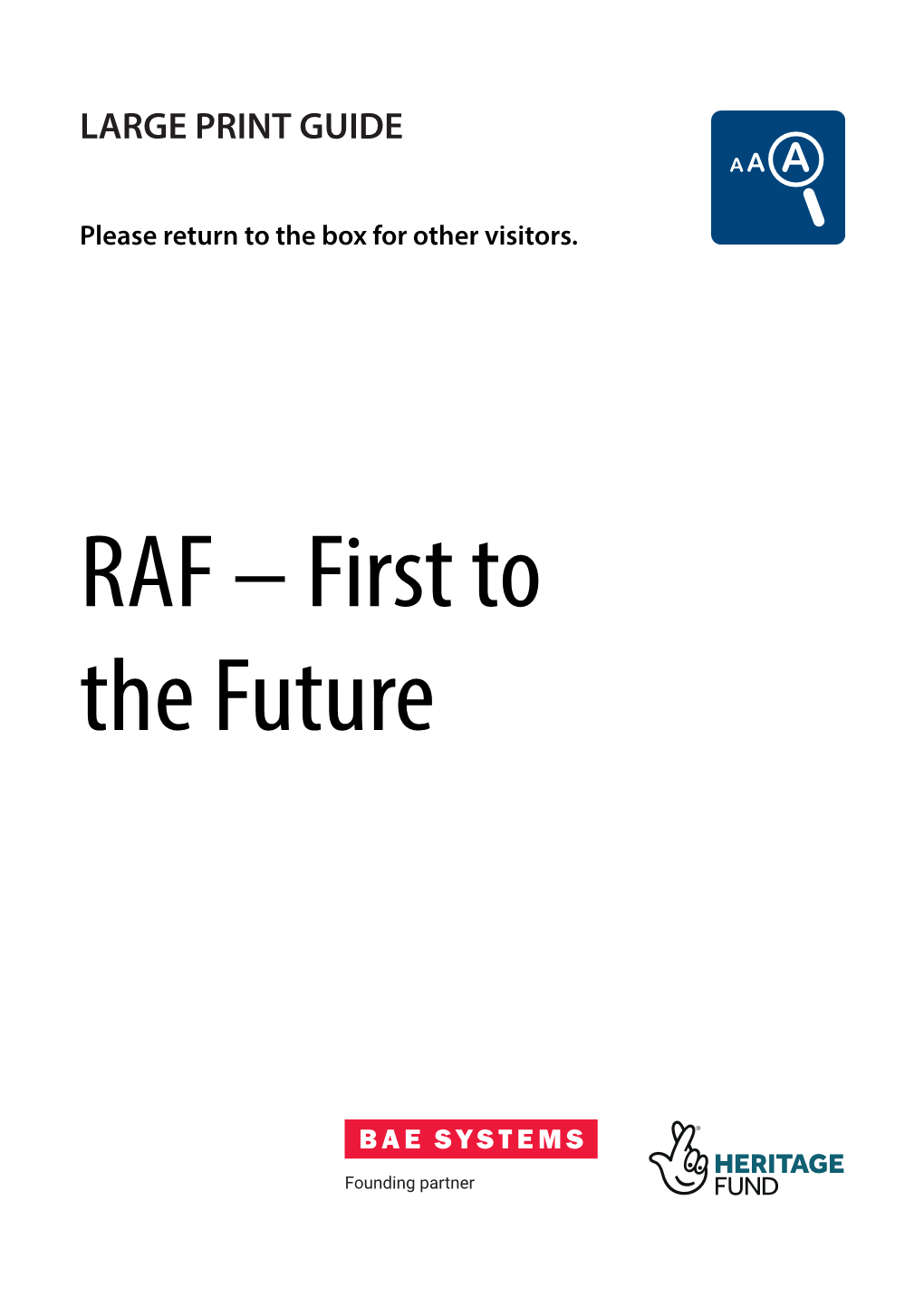 RAF – First to the Future