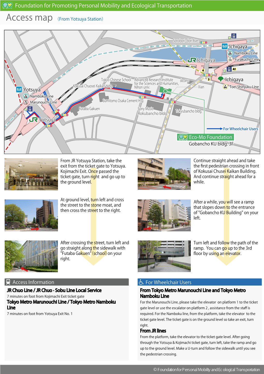 Access Map from Yotsuya Station