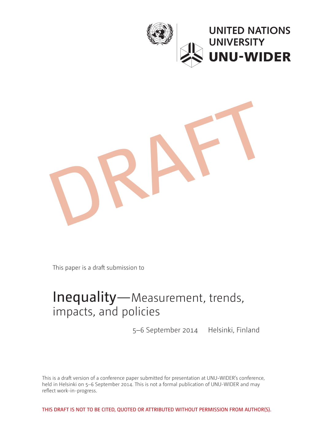 Inequality—Measurement, Trends, Impacts, and Policies