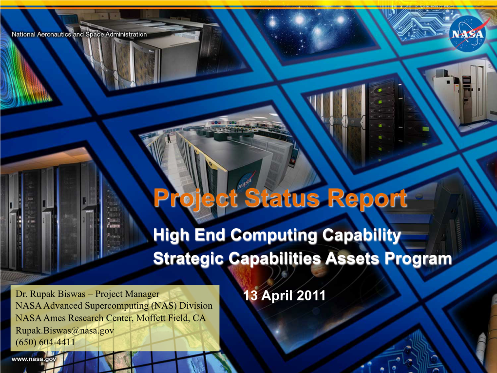 Project Status Report High End Computing Capability Strategic Capabilities Assets Program