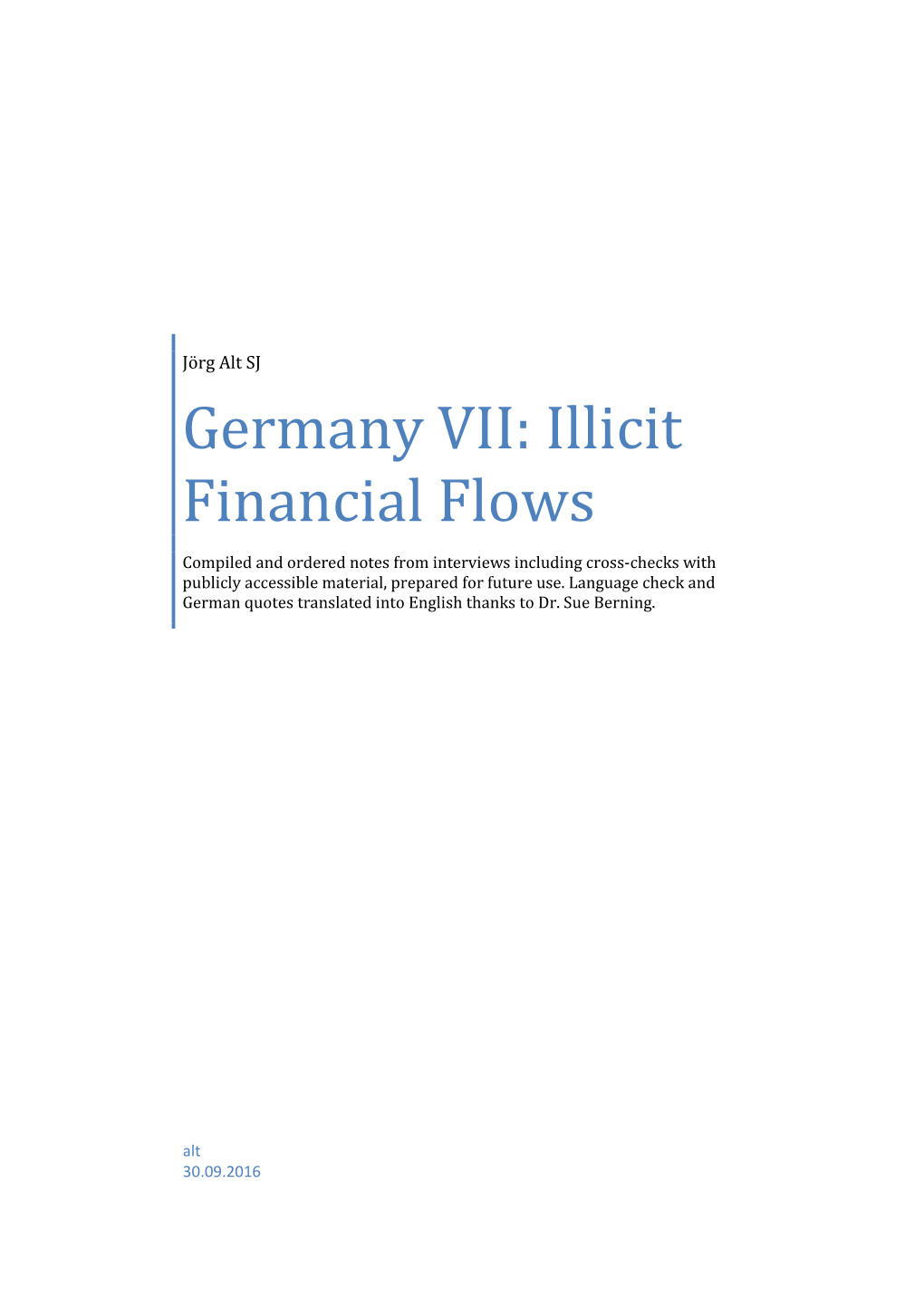 Illicit Financial Flows