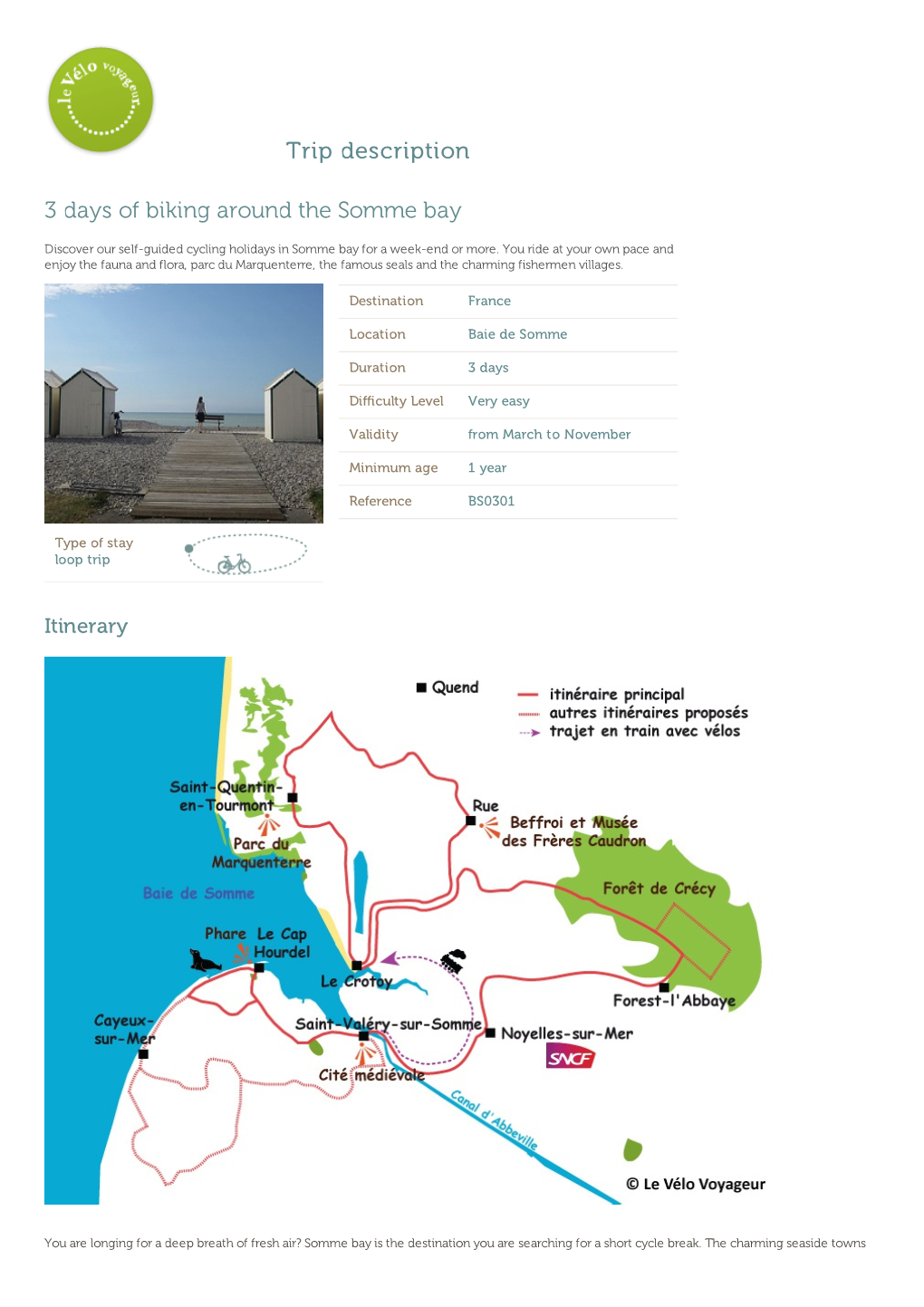 Trip Description 3 Days of Biking Around the Somme