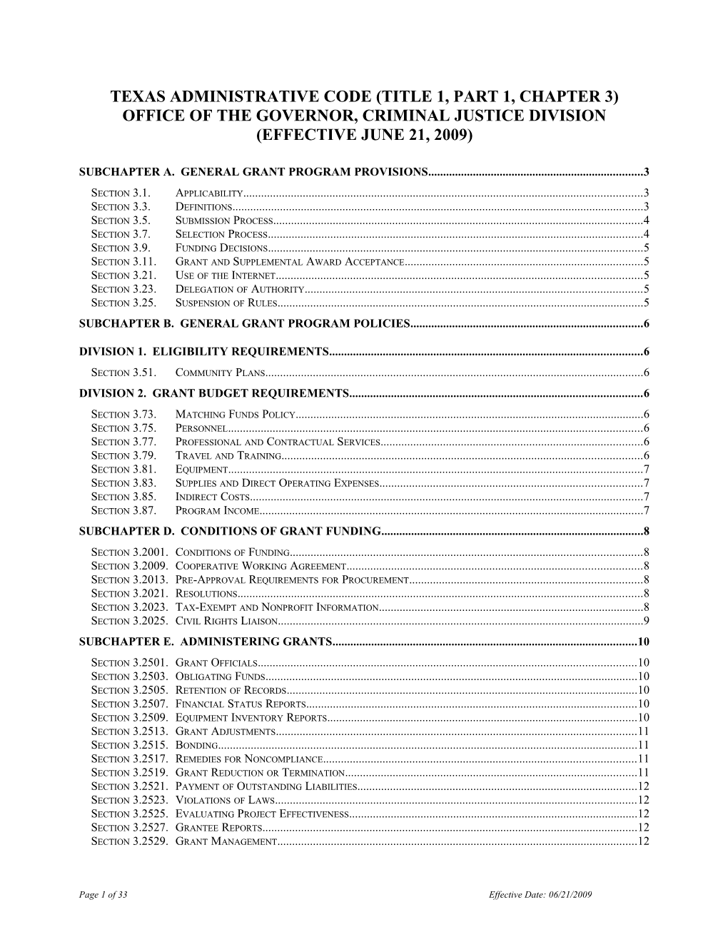 Texas Administrative Code s1