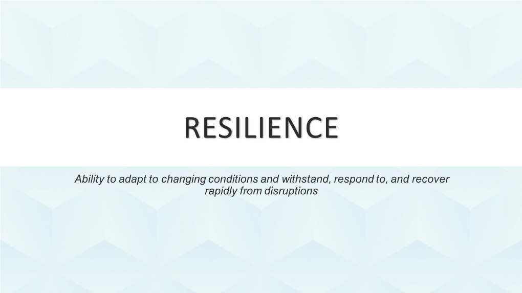 Resilience Presentation