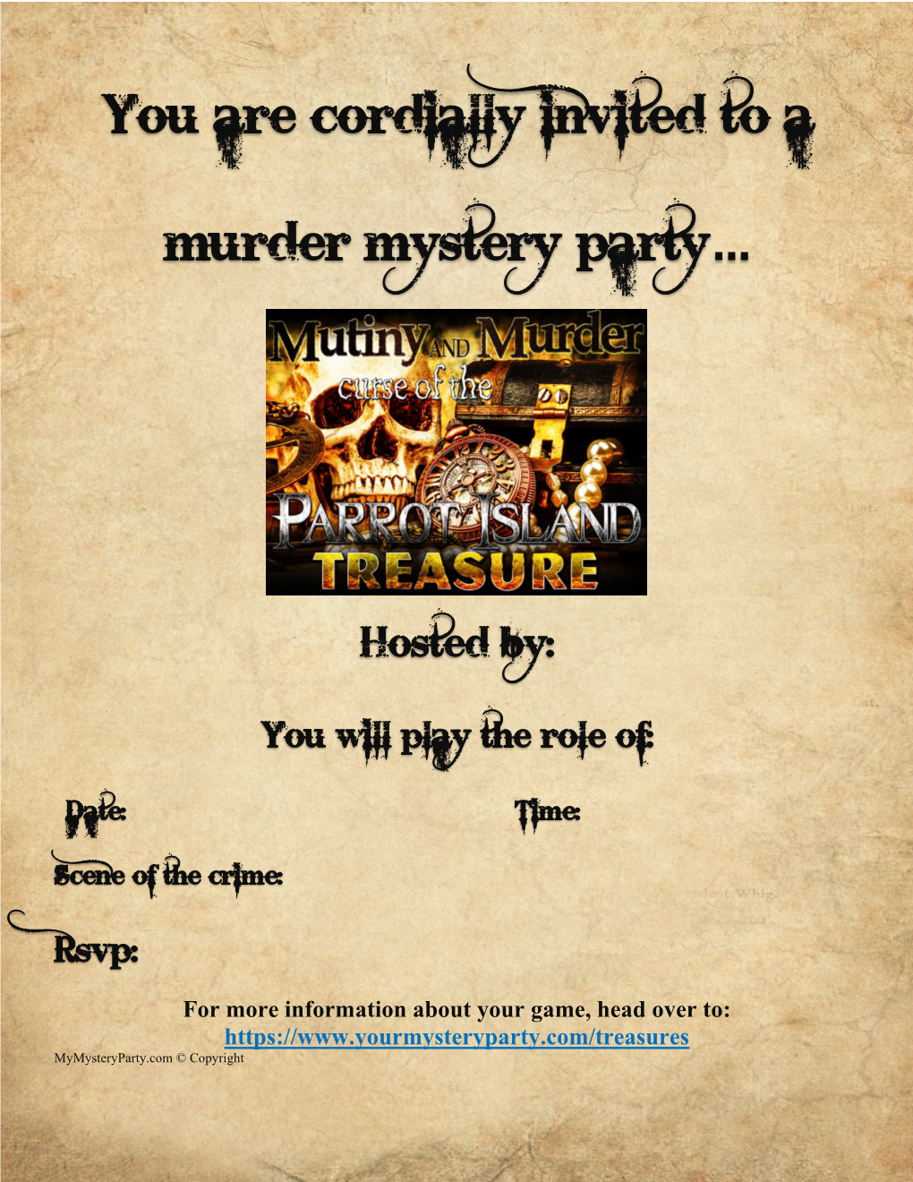 You Are Cordially Invited to a Murder Mystery Party…