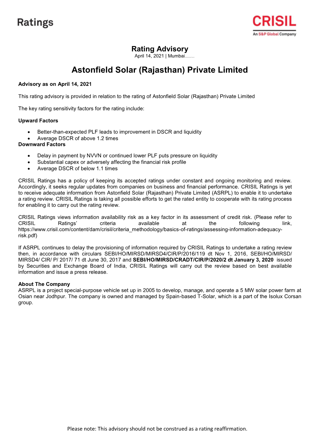 Astonfield Solar (Rajasthan) Private Limited